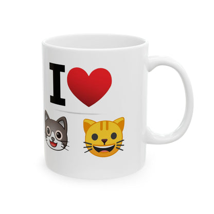 I Heart Cats - Ceramic Mug, (11oz, 15oz) - Better Mode