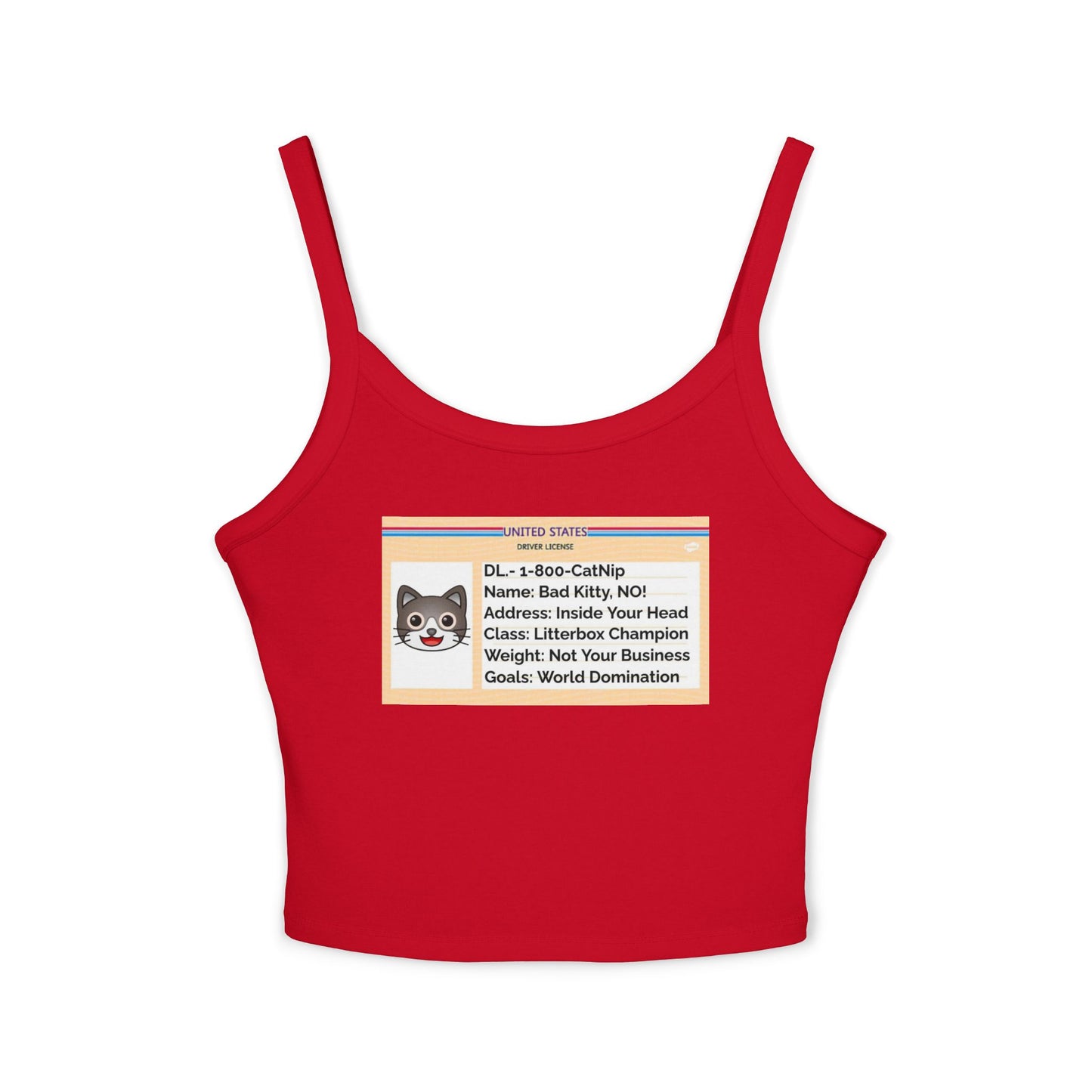 Women's Tank Top - Cat - Drivers License Design