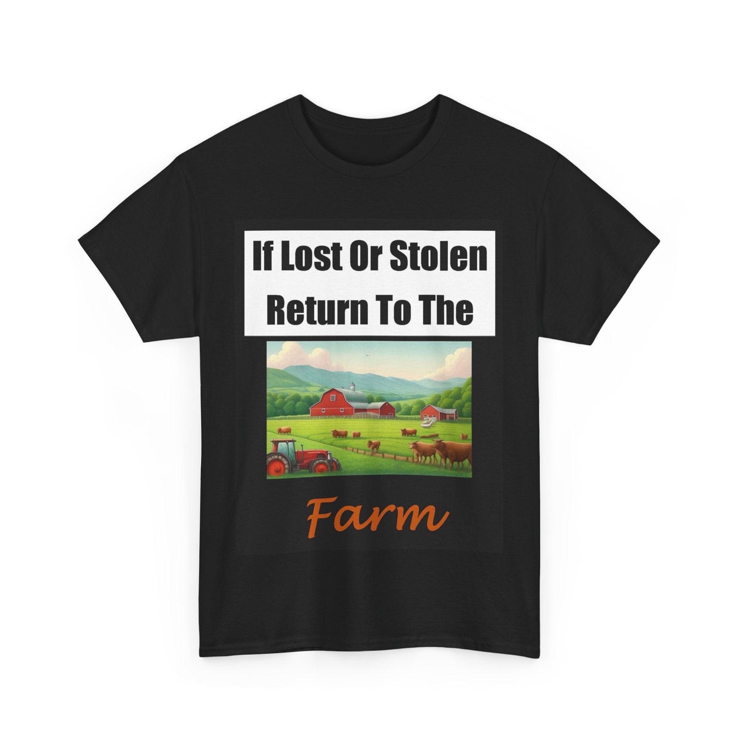 Lost Stolen Farm (Black) - Unisex Heavy Cotton Tee - Better Mode