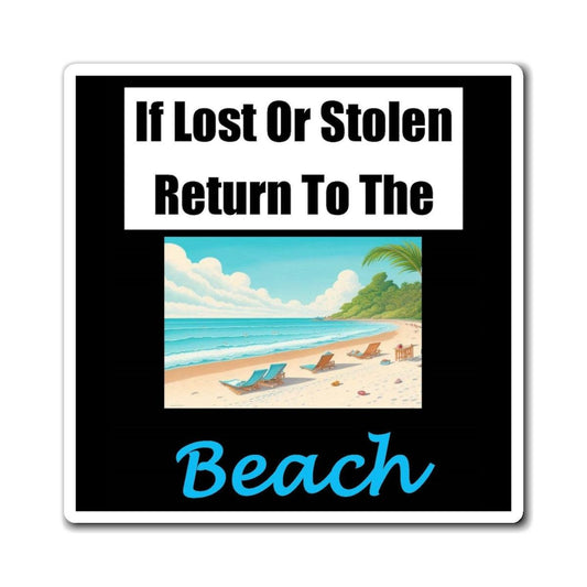 Lost Stolen Beach (Black) - Magnets - Better Mode