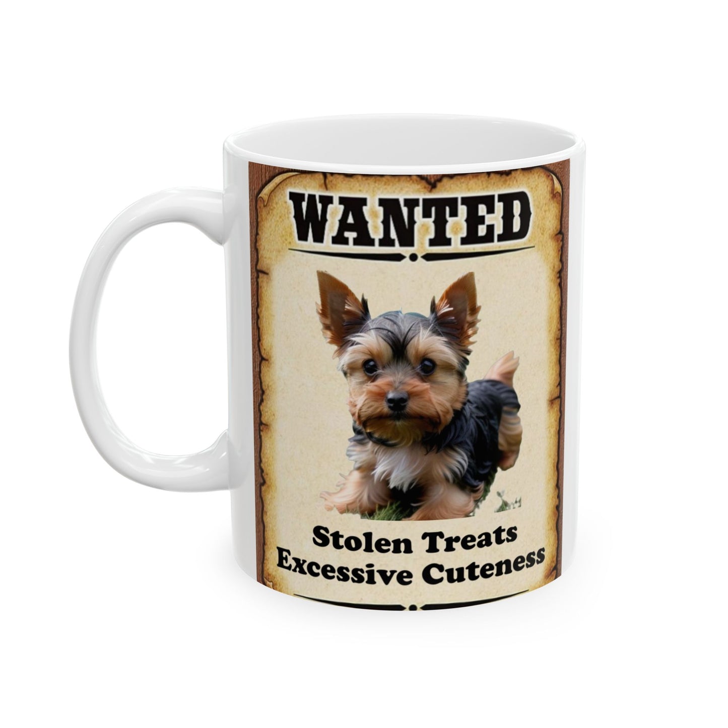 Wanted Poster Ceramic Mug - Yorkie