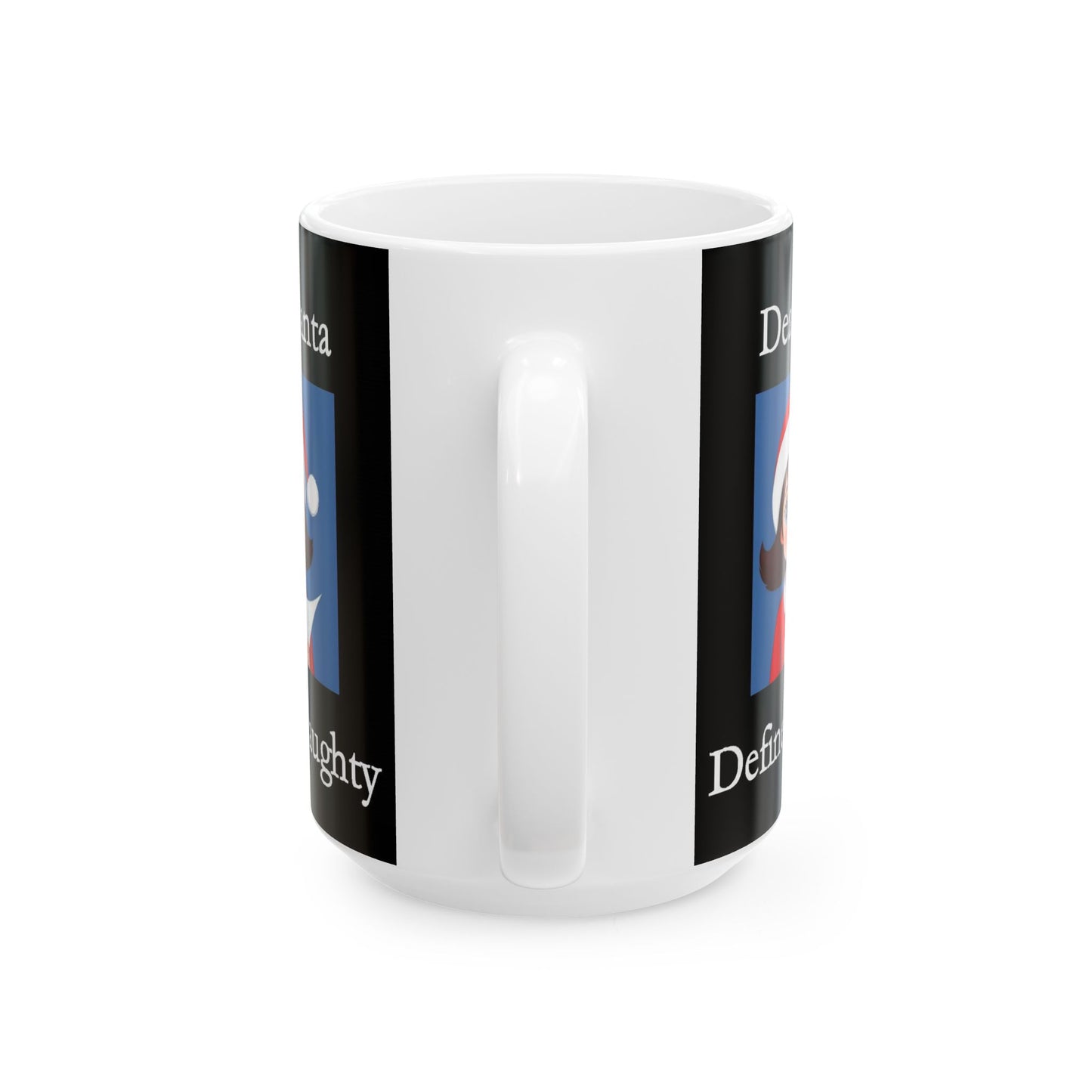 Dear Santa 1 (Black) - Ceramic Mug, (11oz, 15oz)