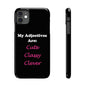 Cute (Black) - Slim Phone Cases - Better Mode