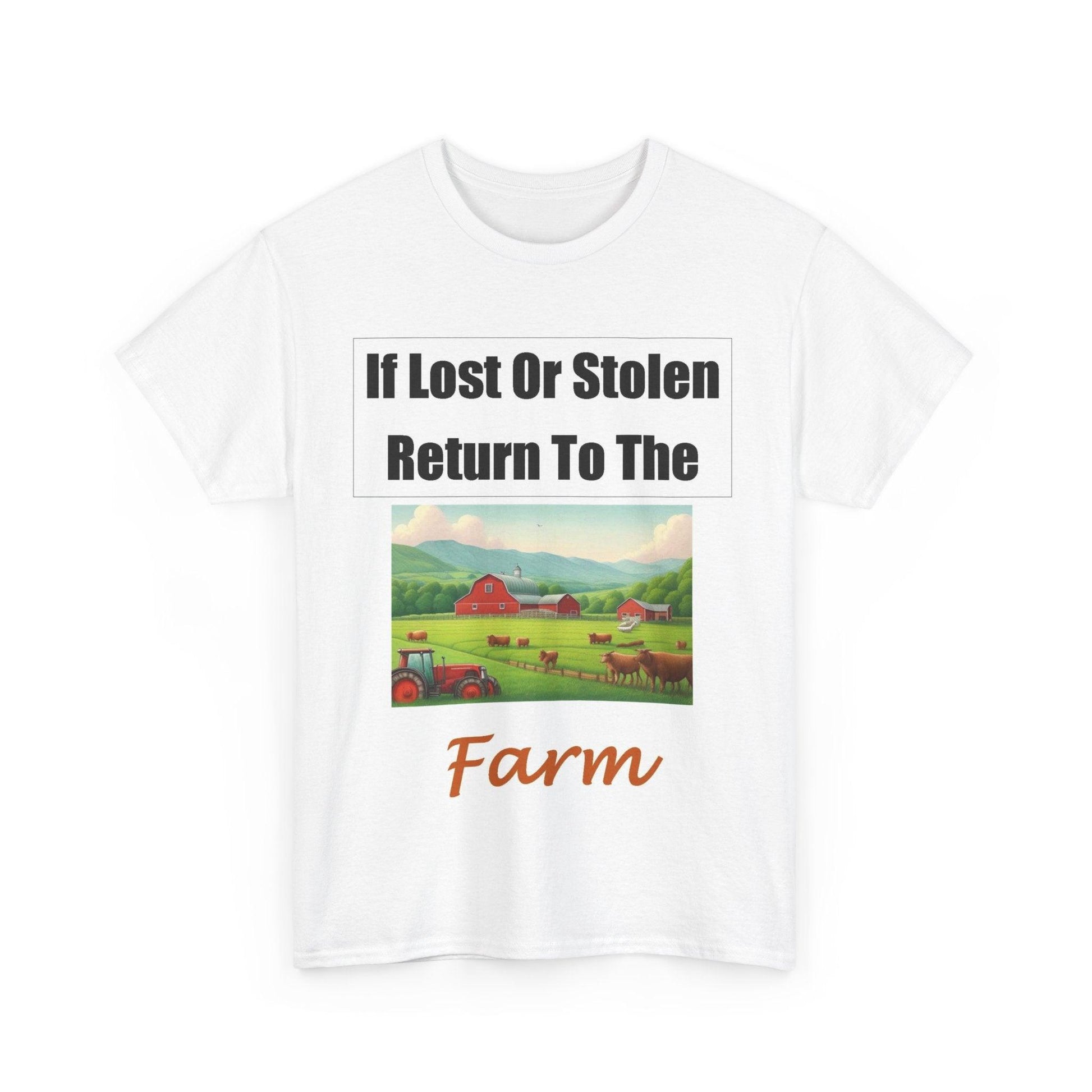 Lost Stolen Farm (White) - Unisex Heavy Cotton Tee - Better Mode