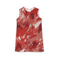 Red Marble A-line Sleeveless Dress