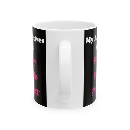 Perky (Black) - Ceramic Mug, (11oz, 15oz)