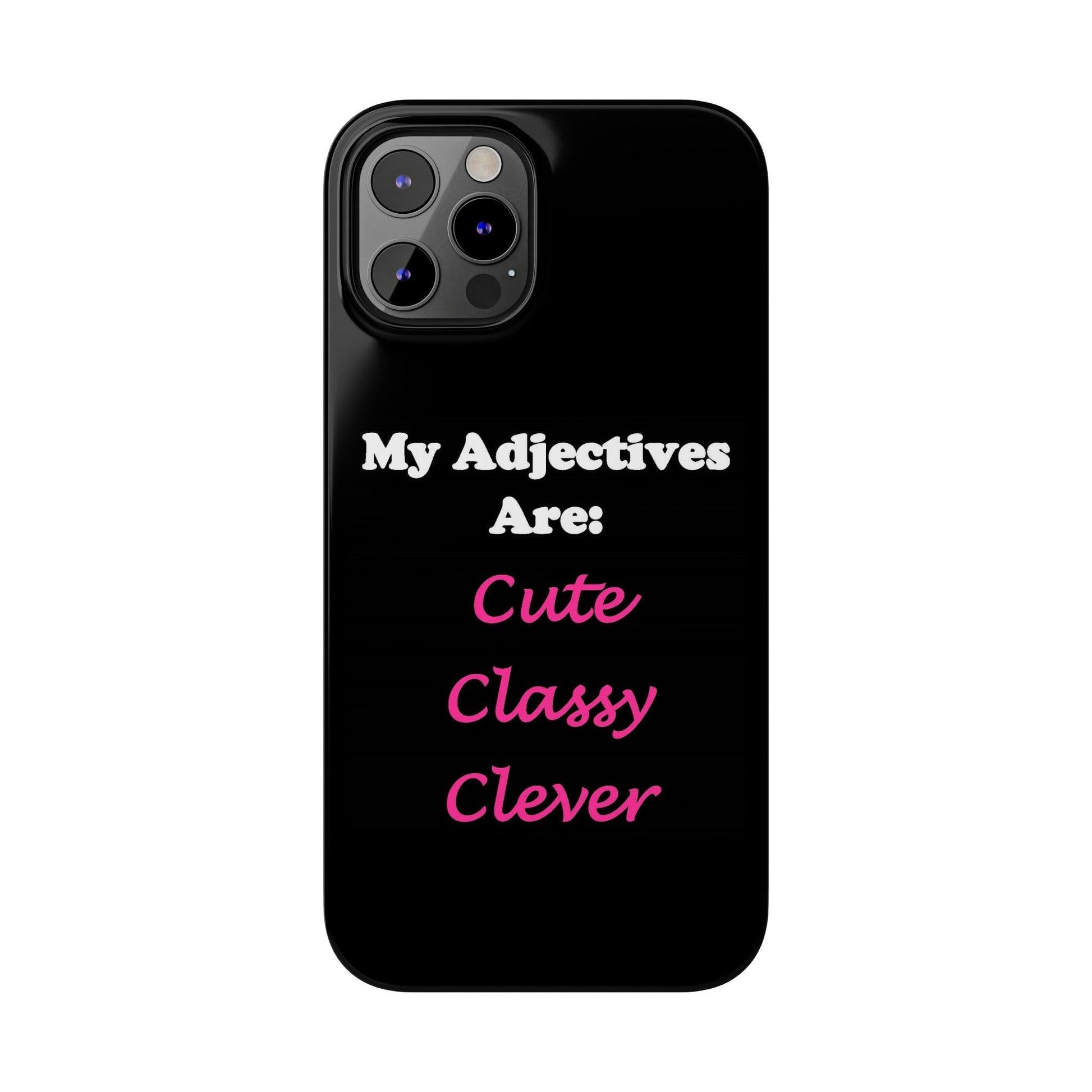 Cute (Black) - Slim Phone Cases - Better Mode