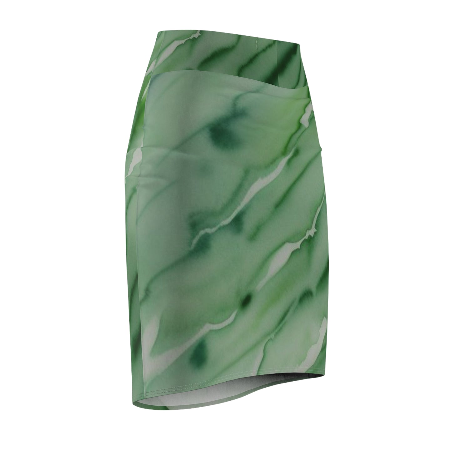 Green Marble Pencil Skirt