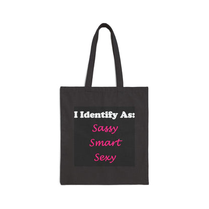 Sassy (Black) - Cotton Canvas Tote Bag - Better Mode