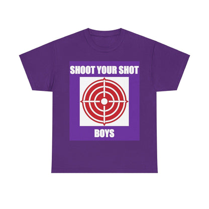 Shoot Your Shot (Purple) - Unisex Heavy Cotton T-Shirt