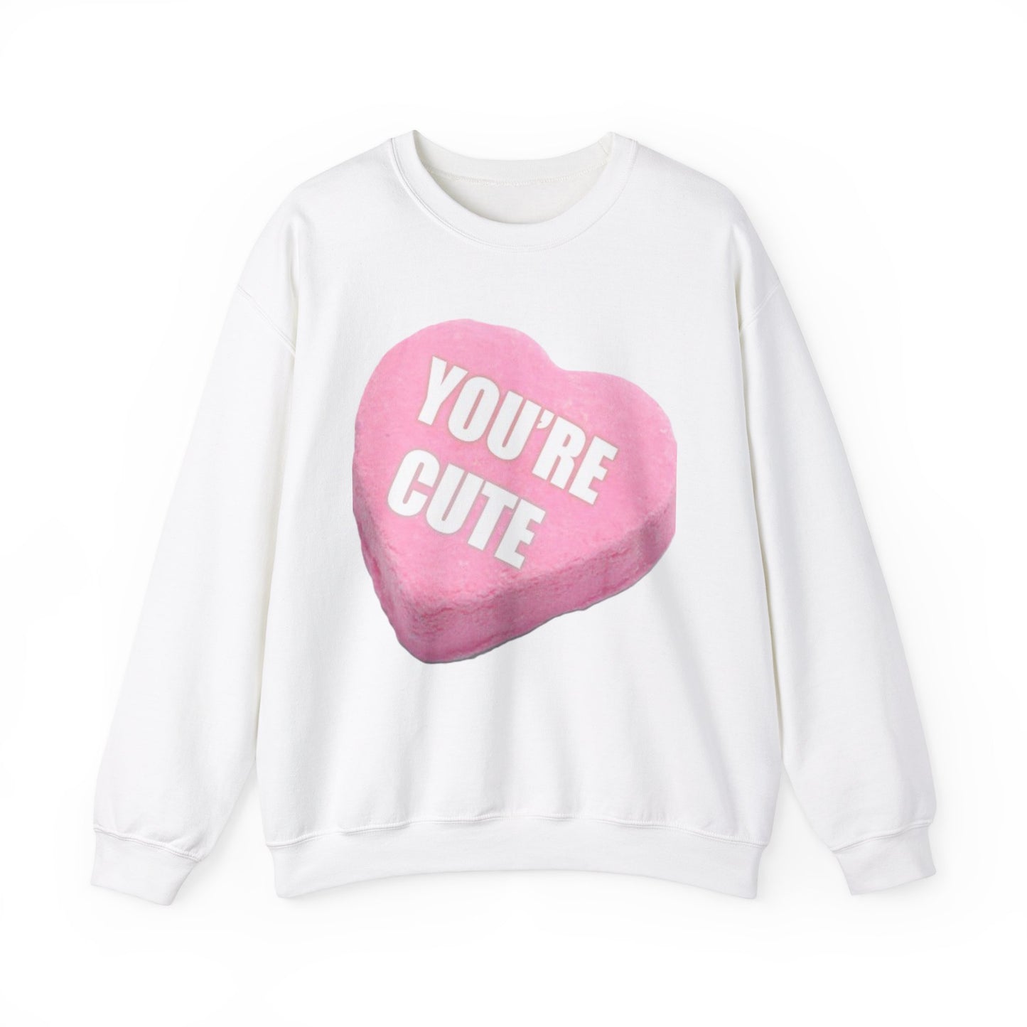 Candy Heart "You're Cute" - Crewneck Sweatshirt - Better Mode