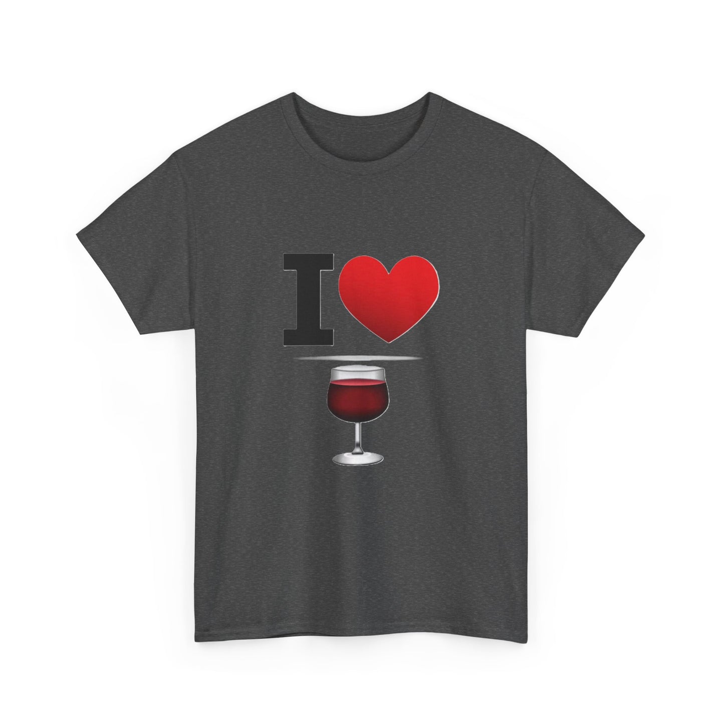 I Heart Wine - Unisex Heavy Cotton T-Shirt - Better Mode