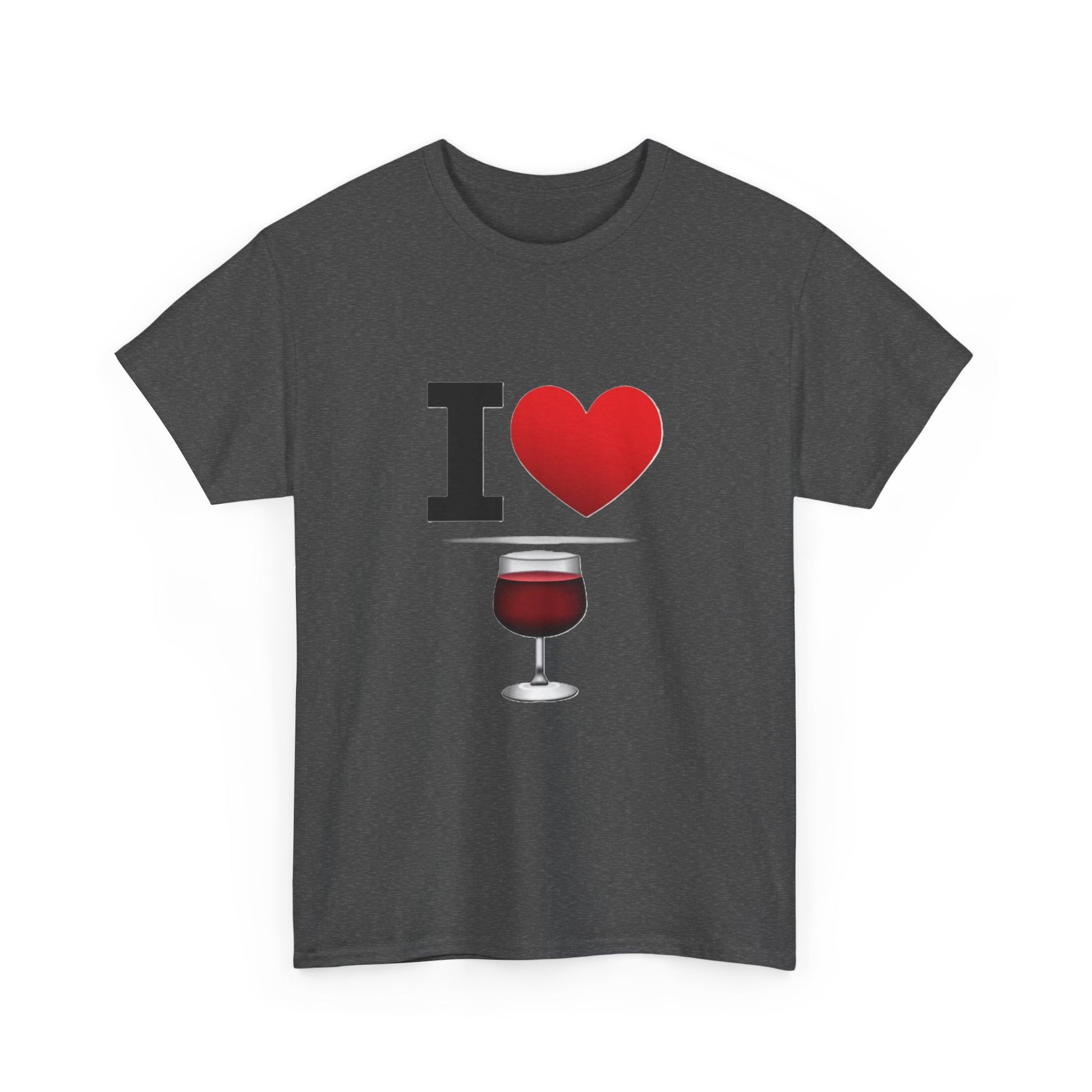 I Heart Wine - Unisex Heavy Cotton T-Shirt - Better Mode