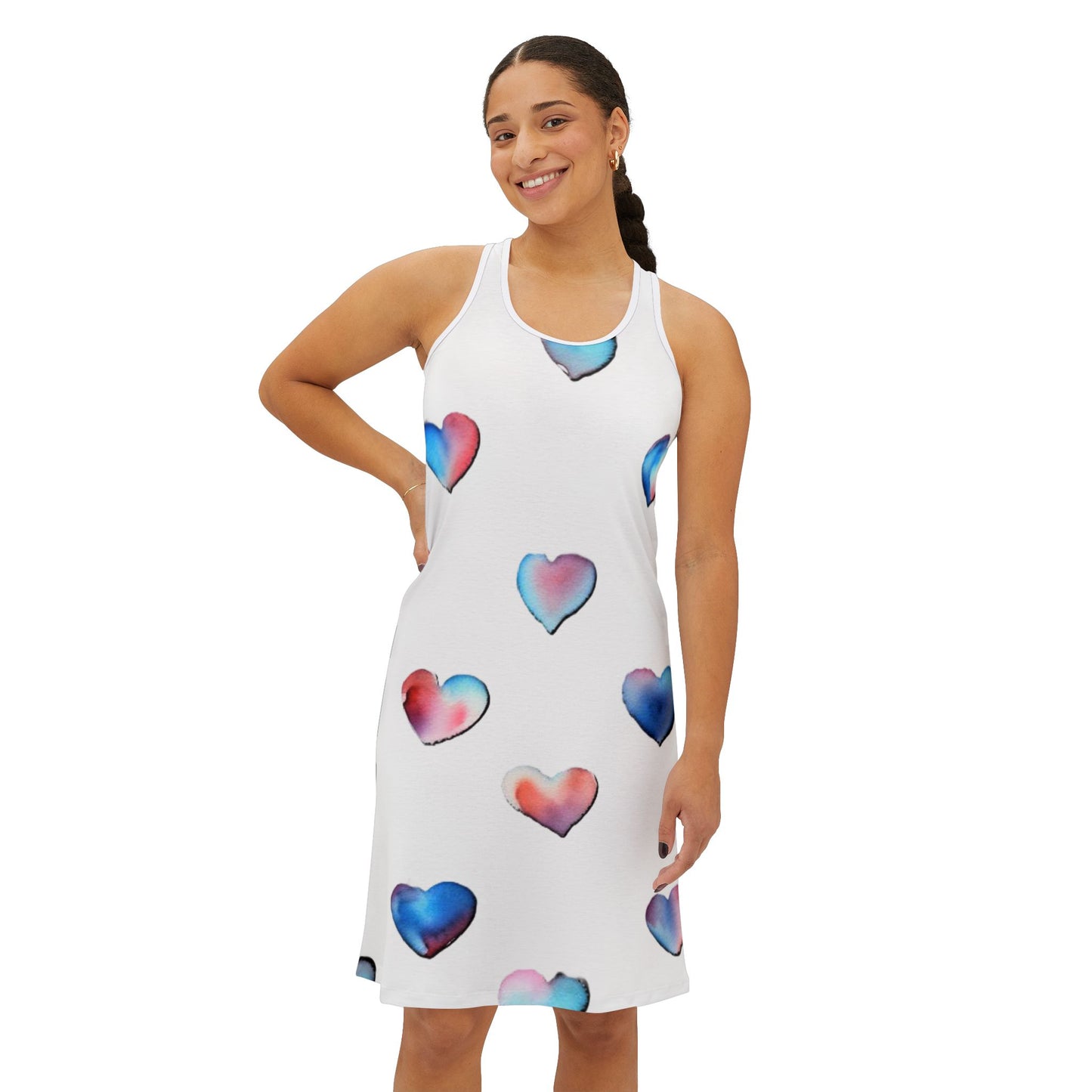 Women's Racerback Dress - Hearts