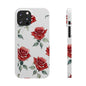 Slim Phone Cases - Roses (White)