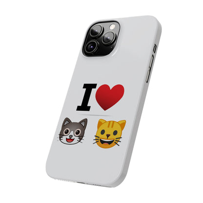 I Heart Cats - Slim Phone Cases