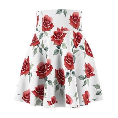 Rose Pattern Skater Skirt