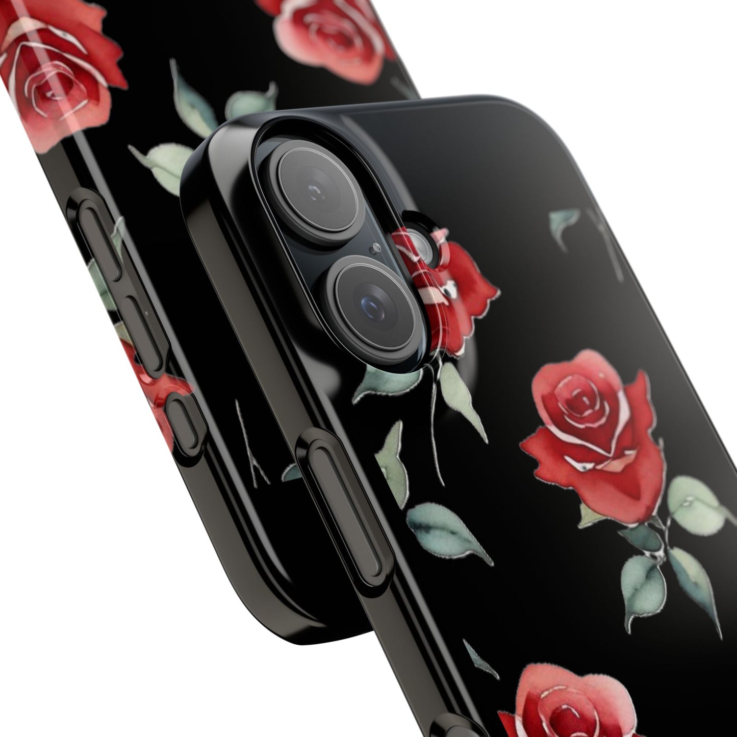 Slim Phone Cases - Roses (Black)