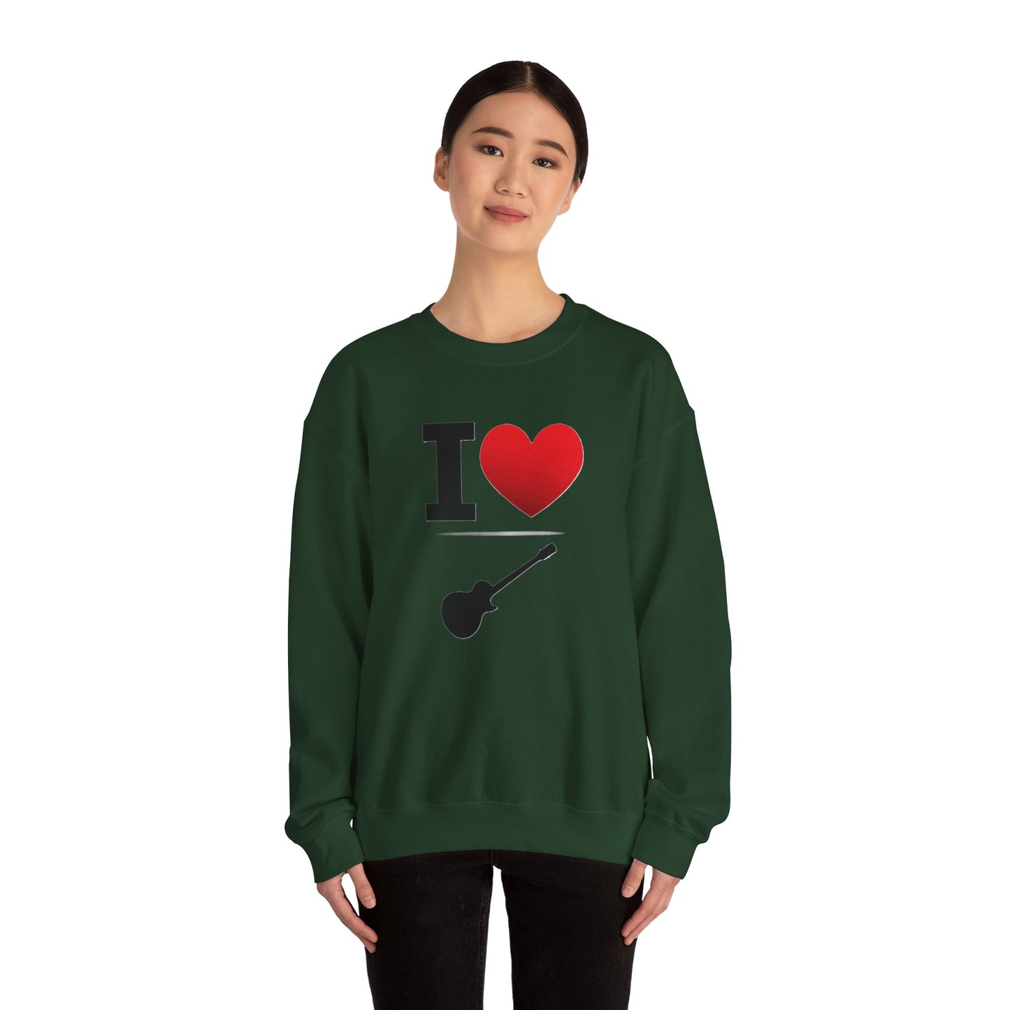 I Heart Guitar - Crewneck Sweatshirt