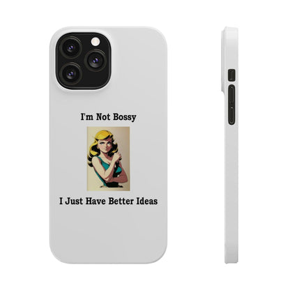 Bossy 1 (White) - Slim Phone Cases - Better Mode