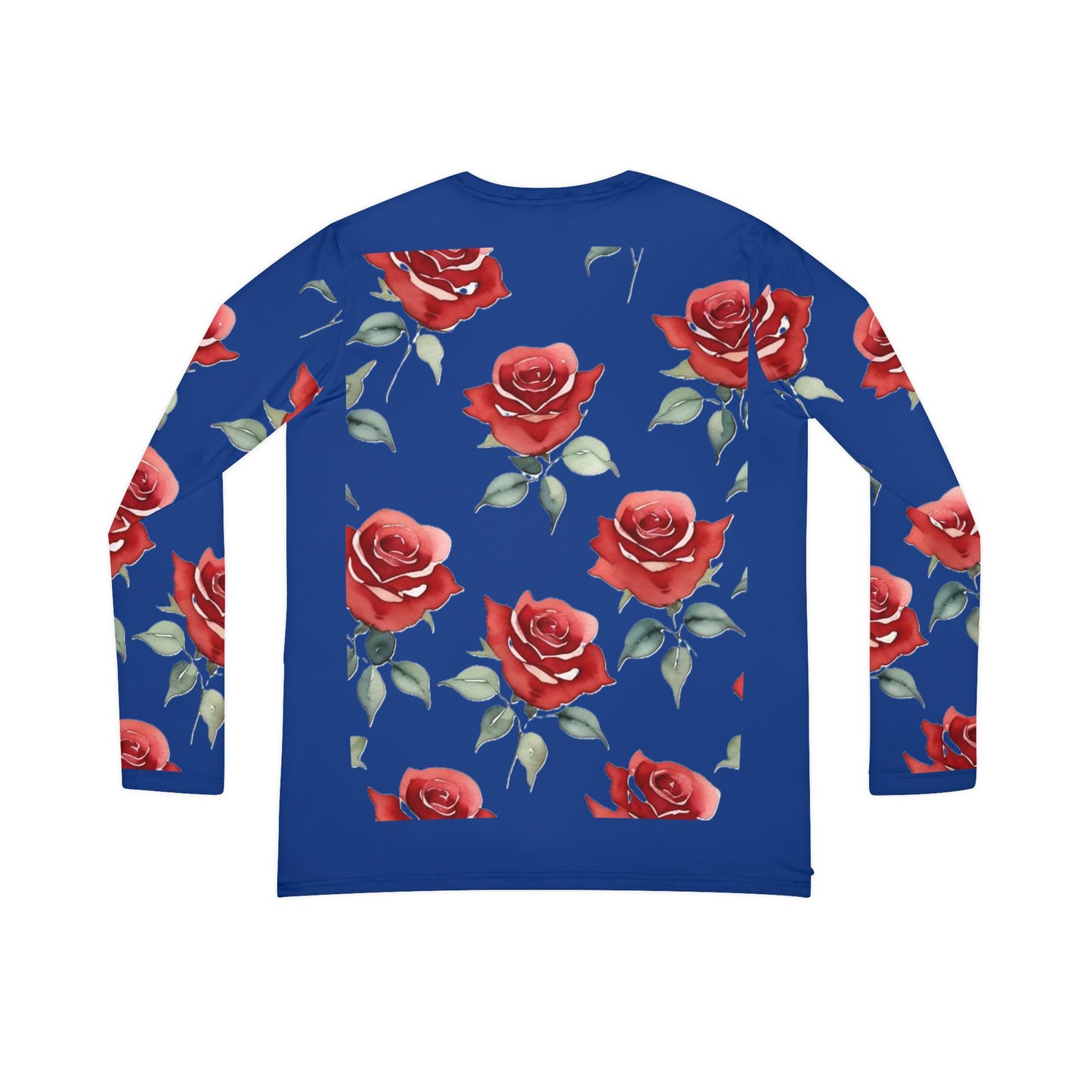 Rose Pattern Long Sleeve V-neck Shirt