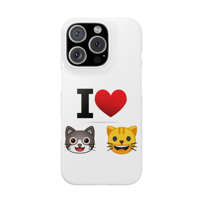 I Heart Cats - Slim Phone Cases