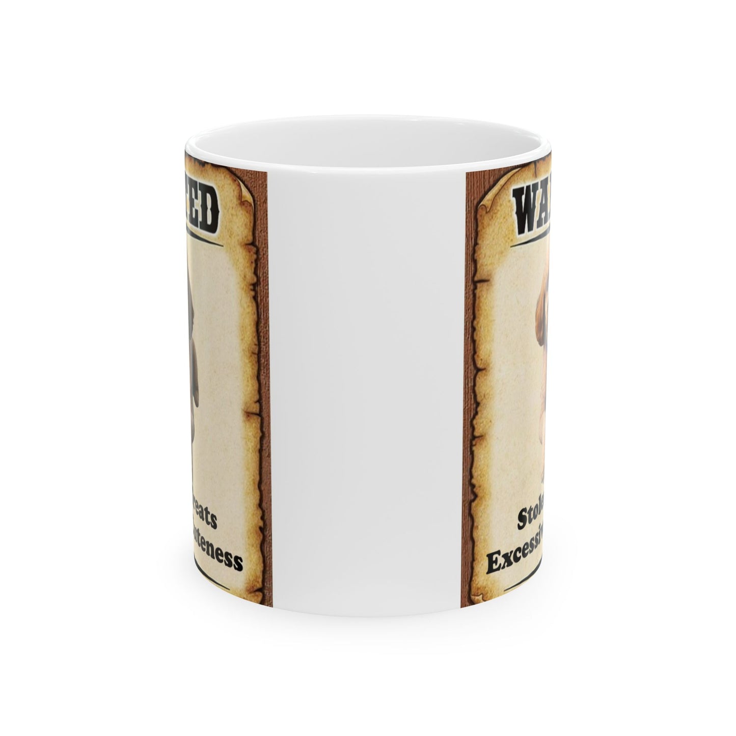 Wanted Poster Ceramic Mug - Dog