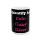 ID Cute Classy Clever (Black) - Ceramic Mug, (11oz, 15oz)