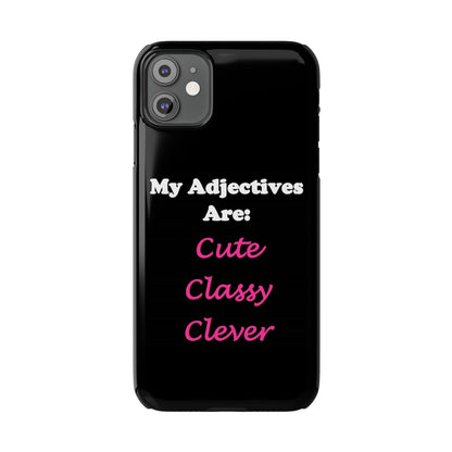 Cute (Black) - Slim Phone Cases - Better Mode