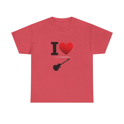 I Heart Guitar - Unisex Heavy Cotton T-Shirt - Better Mode