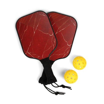 Red Marble Pattern - Pickleball Kit