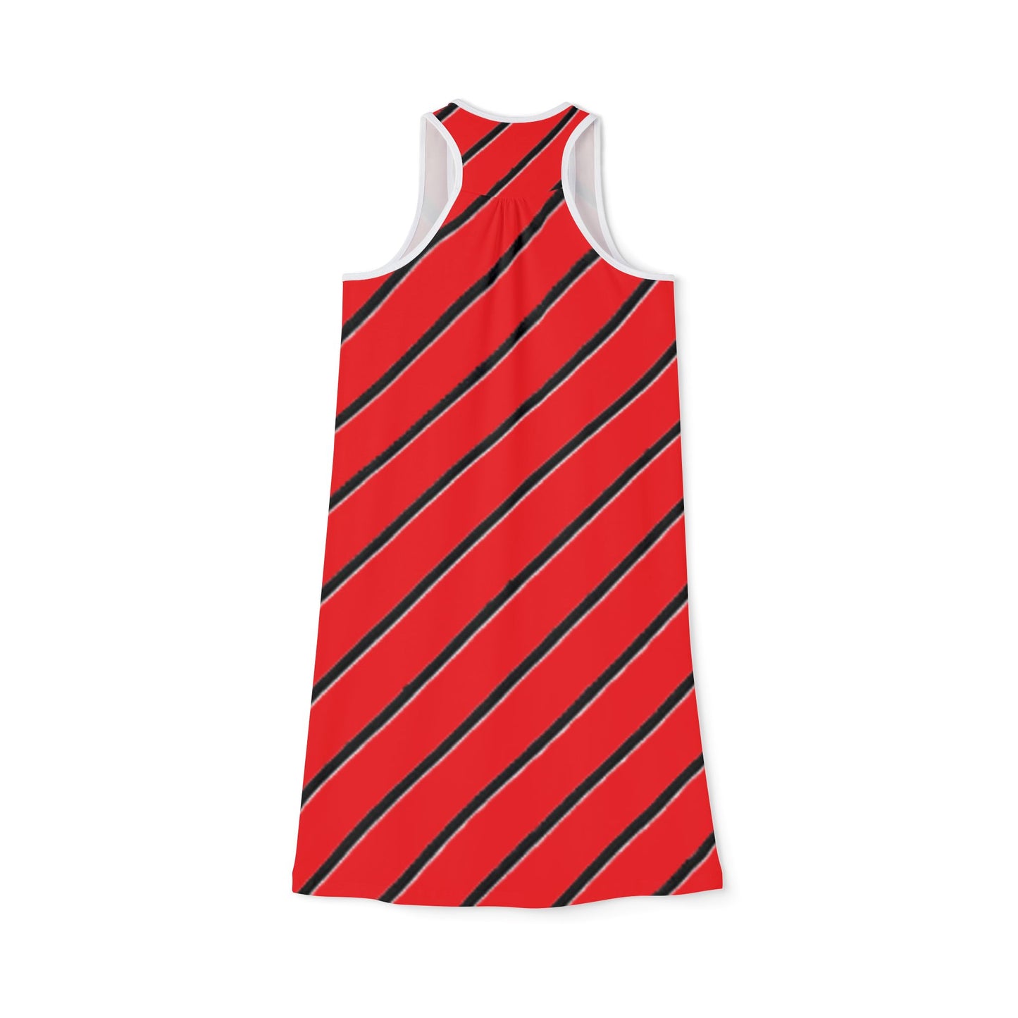 Striped - Women's Racerback Dress  (Red)