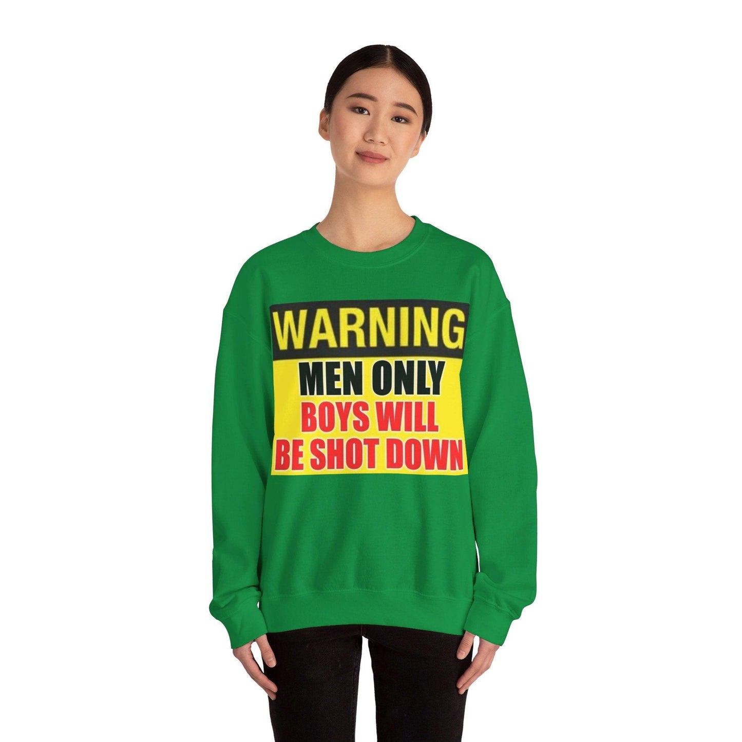 Warning Boys Shot Down - Unisex Heavy Blend™ Crewneck Sweatshirt