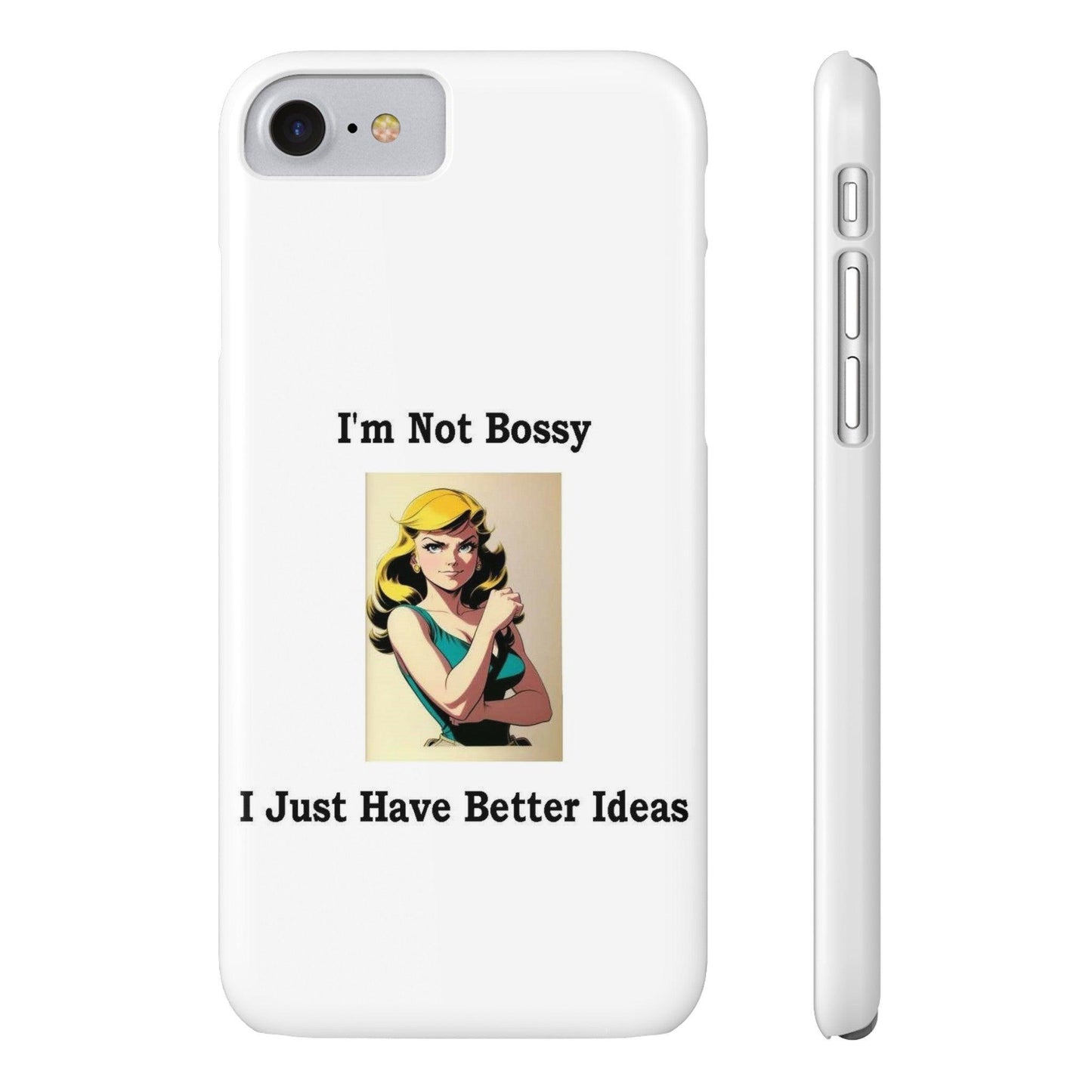 Bossy 1 (White) - Slim Phone Cases - Better Mode