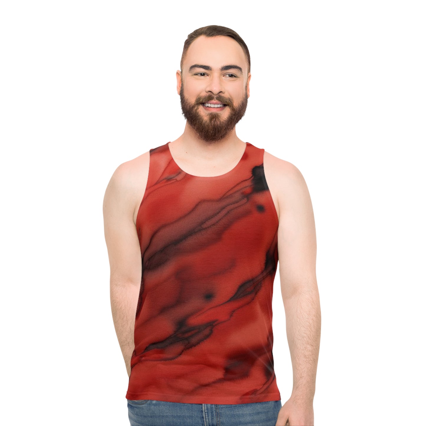 Red Marble Tank Top