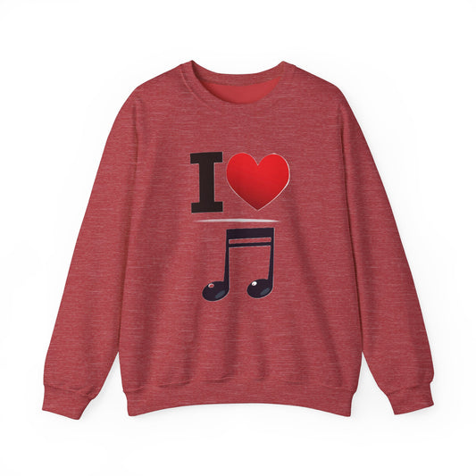 I Heart Music - Crewneck Sweatshirt