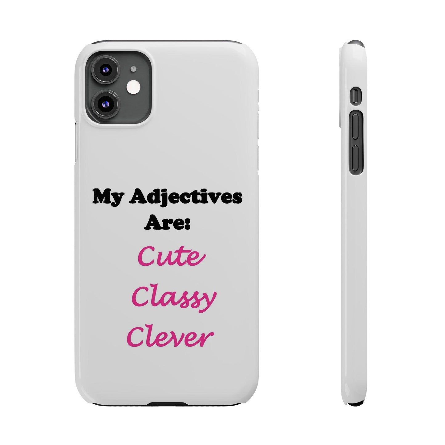 Cute (White) - Slim Phone Cases - Better Mode