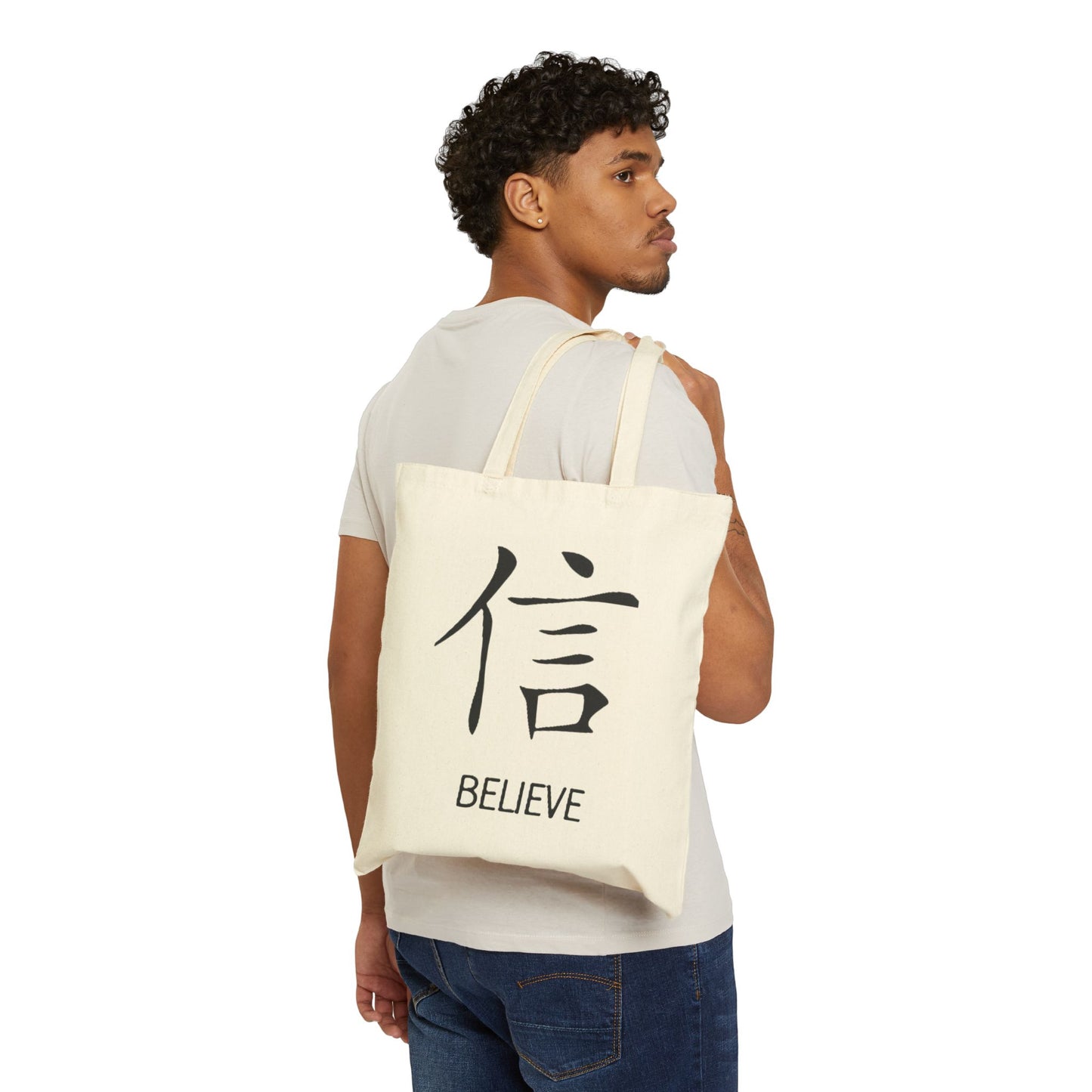 Believe Canvas Tote Bag