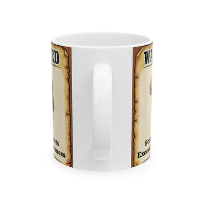 Wanted Poster Ceramic Mug - Dog