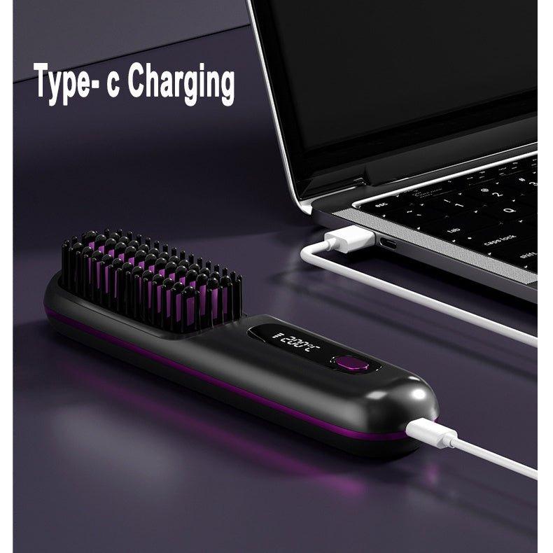 2 In 1 Wireless Hair Straightener Brush - Better Mode