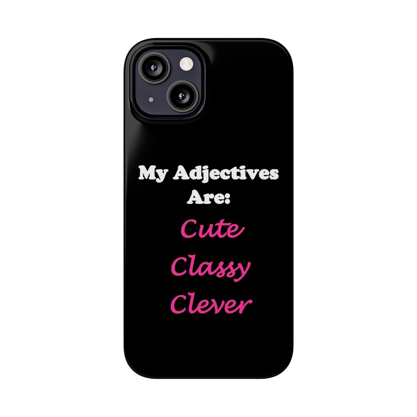 Cute (Black) - Slim Phone Cases - Better Mode