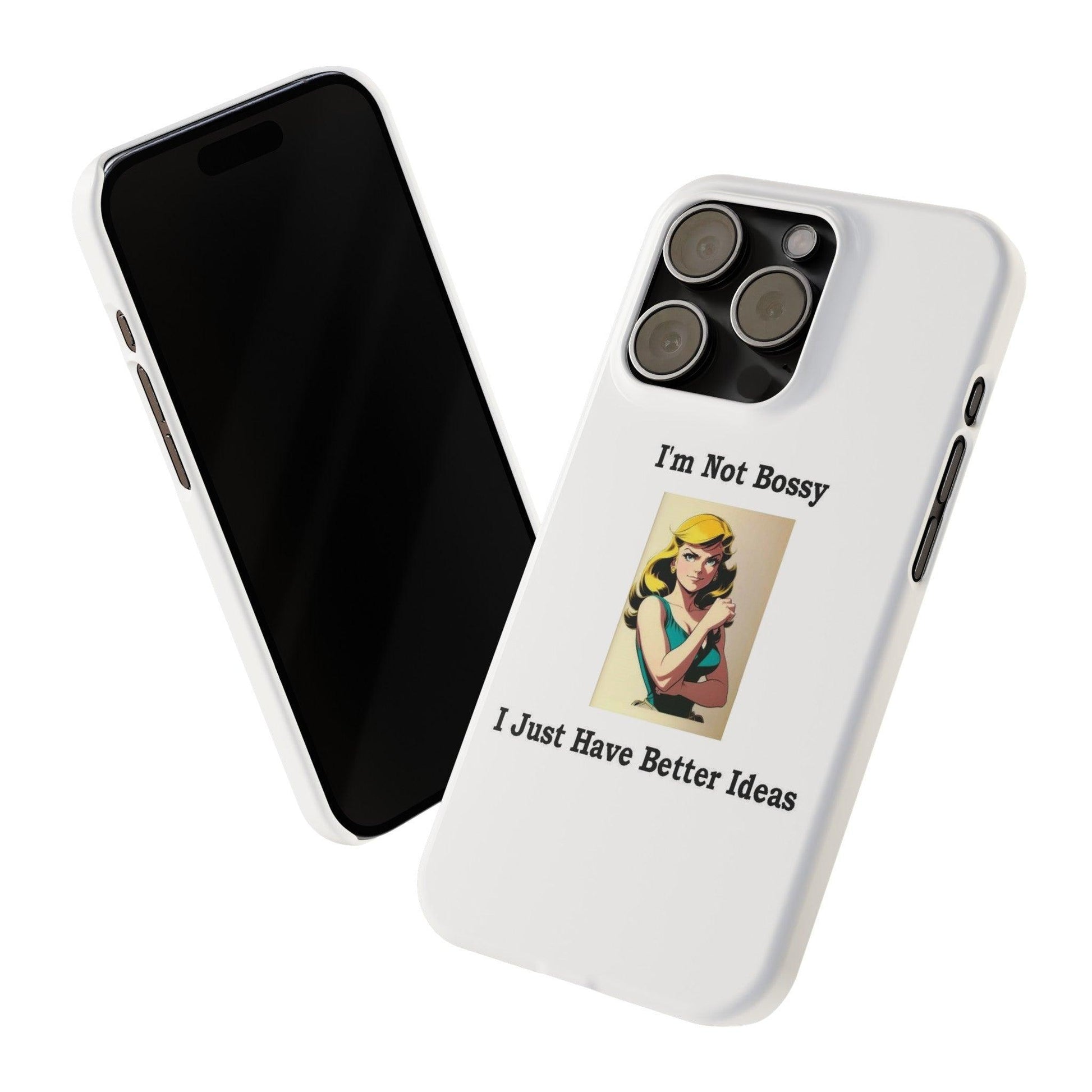 Bossy 1 (White) - Slim Phone Cases - Better Mode