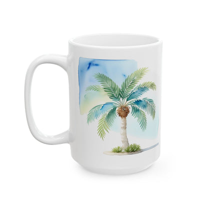 Palm Tree Ceramic Mug