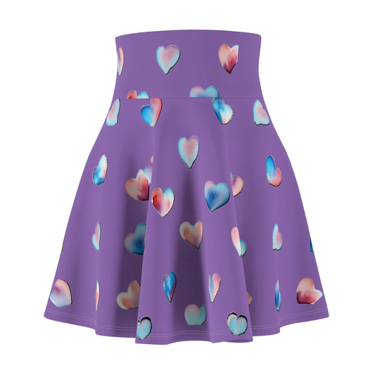 Heart Pattern Skater Skirt