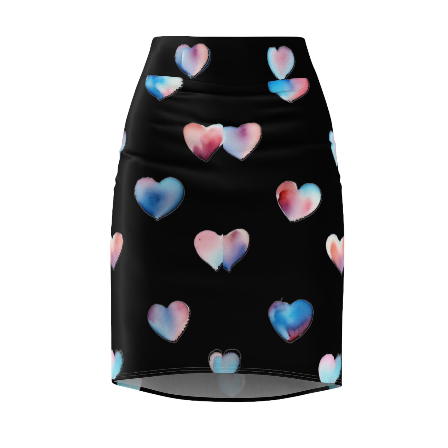 Heart Pattern Women's Pencil Skirt