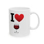 I Heart Wine - Ceramic Mug, (11oz, 15oz) - Better Mode