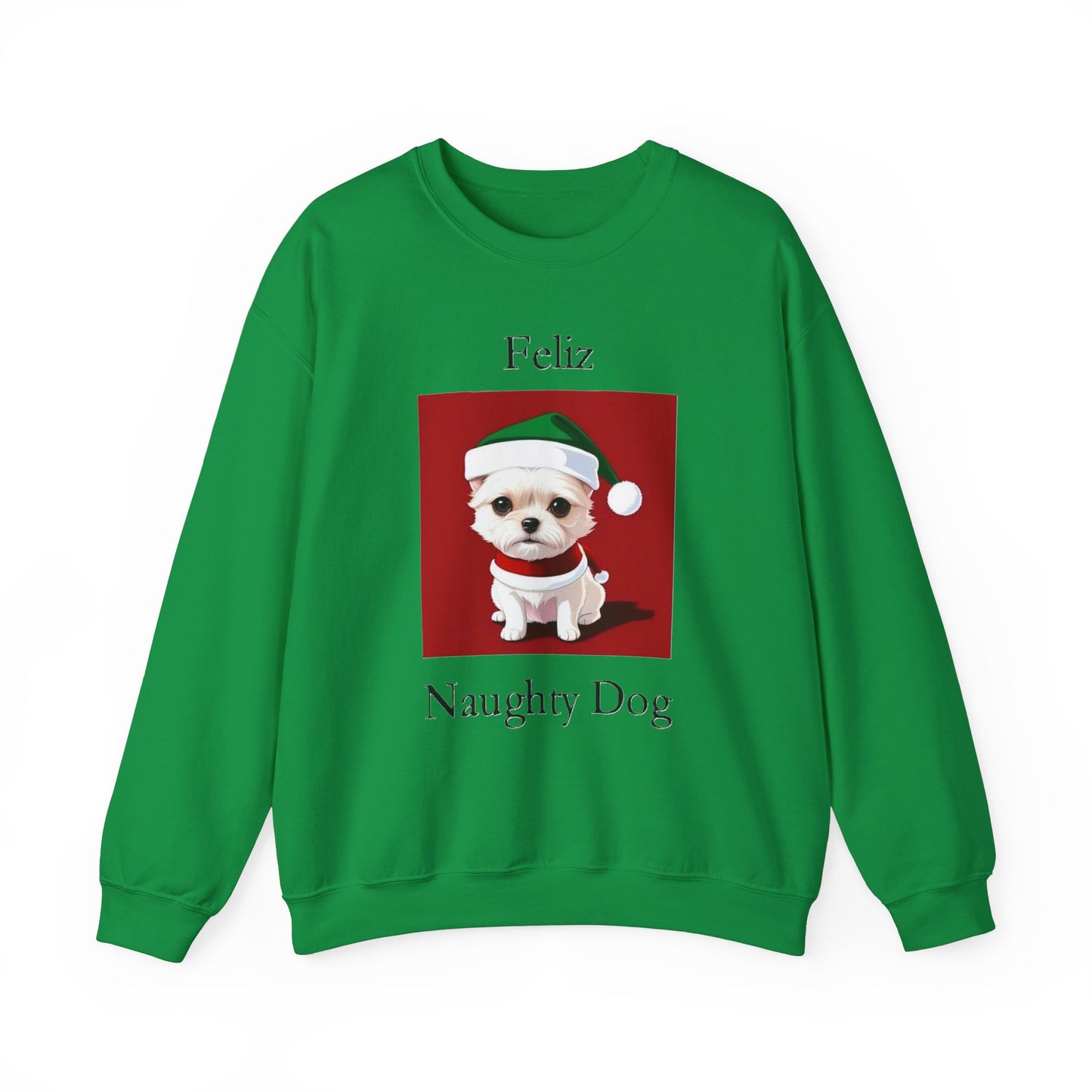 Christmas - Feliz Naughty Dog 2 - Unisex Heavy Blend™ Crewneck Sweatshirt - Better Mode