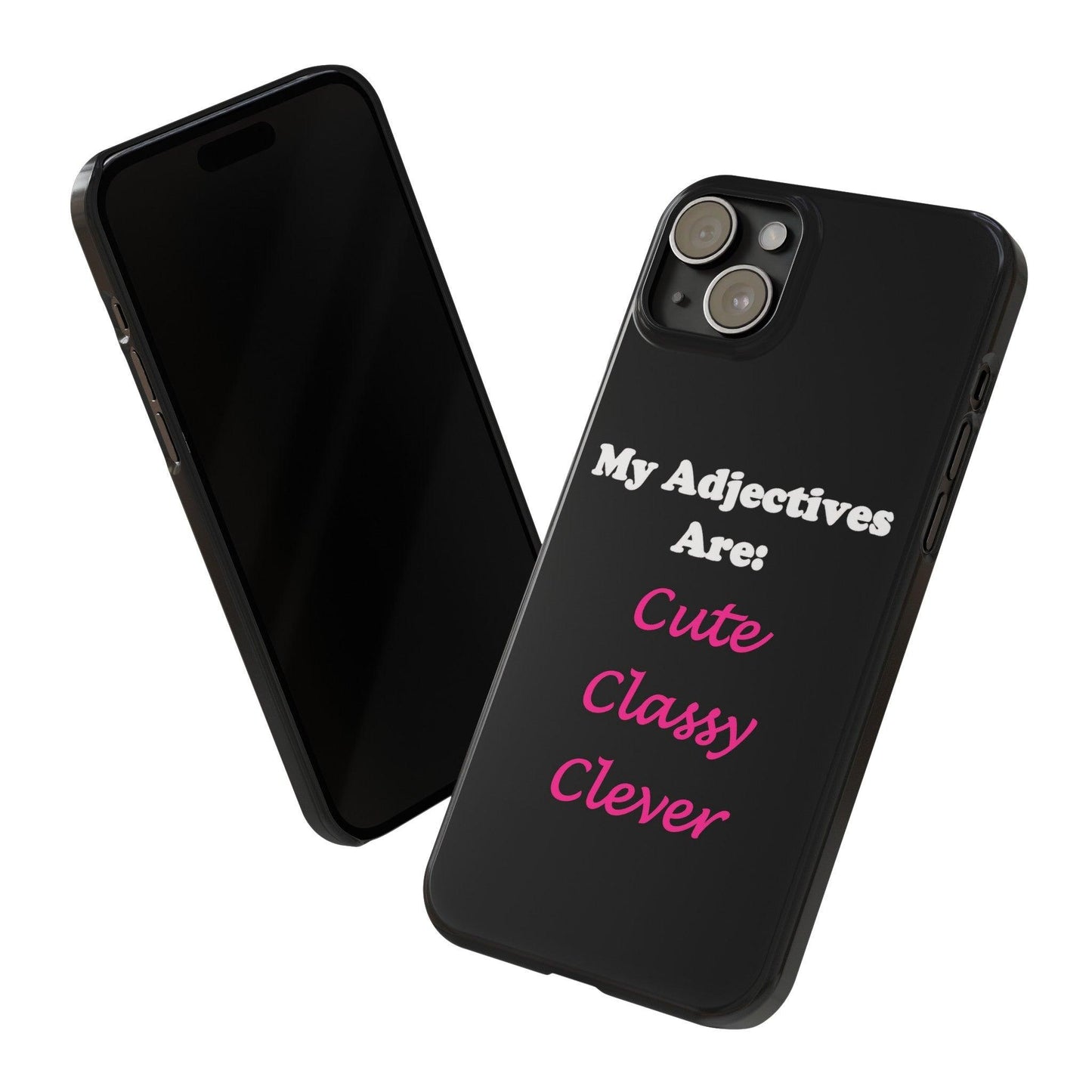 Cute (Black) - Slim Phone Cases - Better Mode