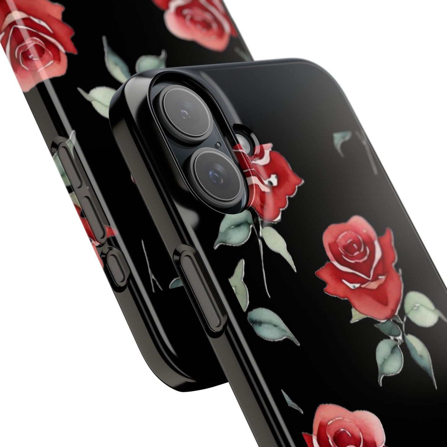 Slim Phone Cases - Roses (Black)