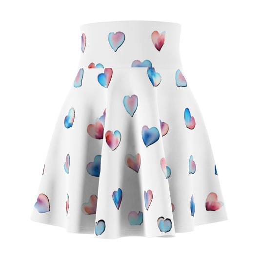 Heart Pattern Skater Skirt